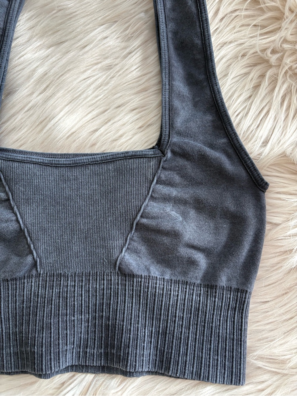 FREE PEOPLE Good Karma Square Neck Bra Crop Top XS/S - Picture 9 of 11